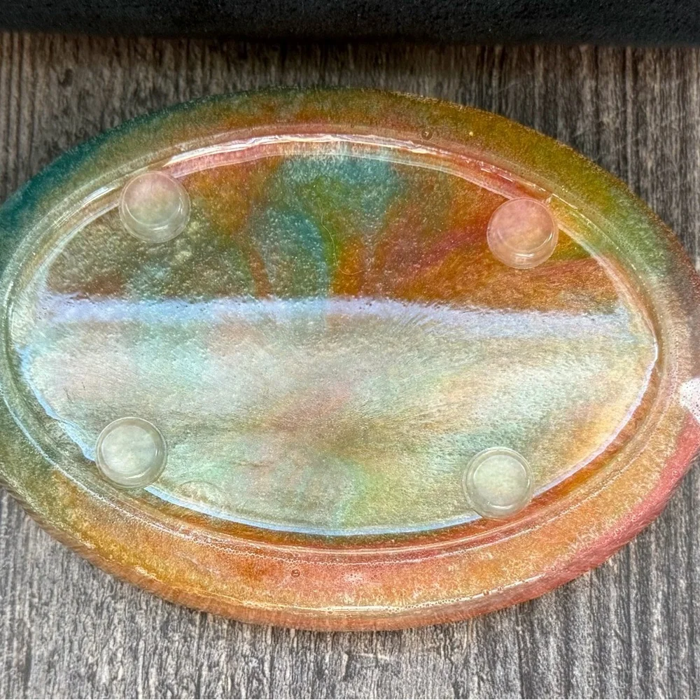 Multicolor Oval Soap Dish